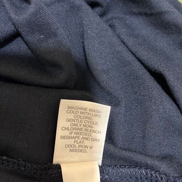 J. Jill top tunic navy blue floral geometric tensel blend Small FIRM on PRICE - Picture 4 of 6